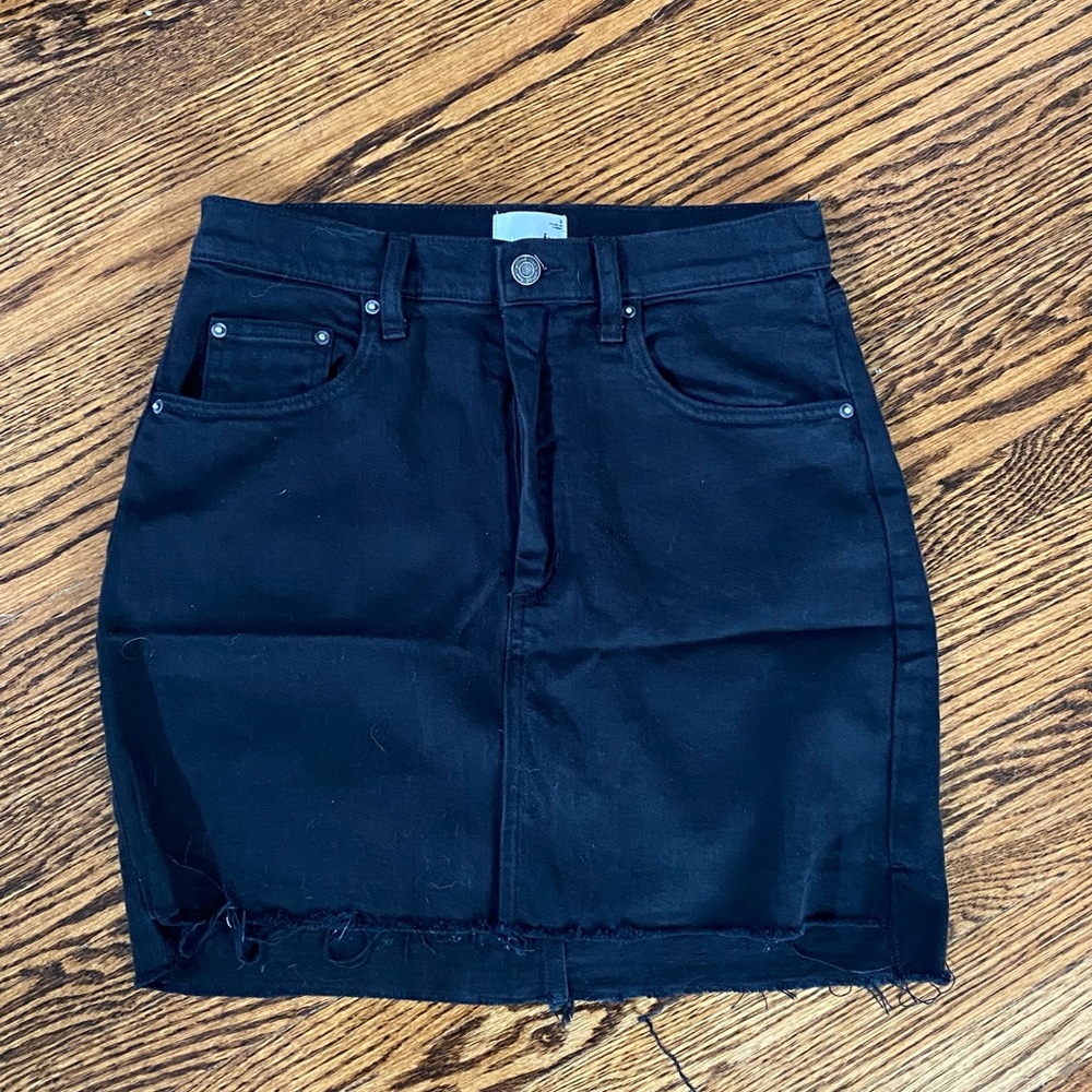 Black jean skirt